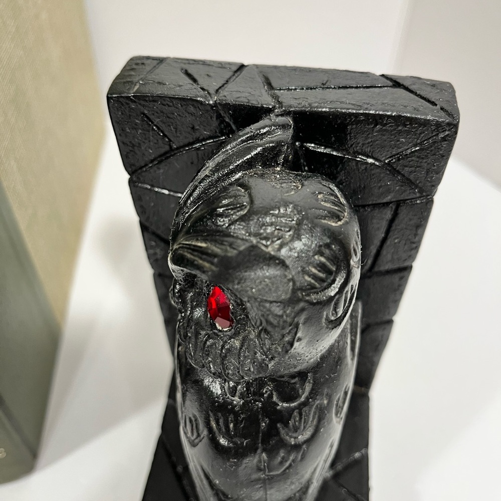 VINTAGE STONE BLACK OWL BOOK ENDS - Picture 10 of 16